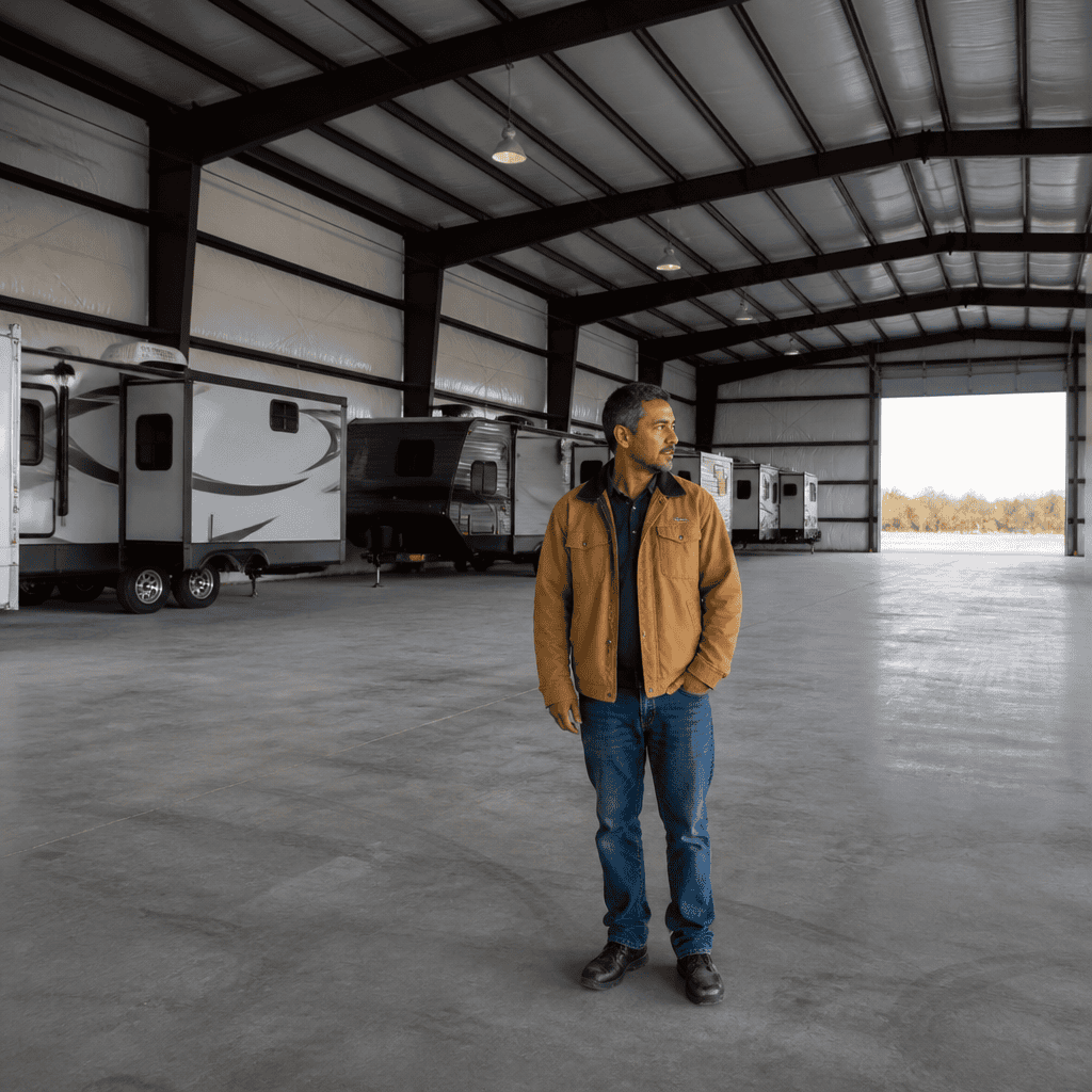 What Properly Designed Indoor RV Parking Spaces Actually Look Like